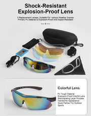 New 5 Lens Set Polarized Tactical Goggles Men Outdoor Sports Windproof Dustproof Climbing Glasses Safety Protective Glasses