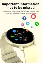 LIGE 2023 Smart watch Ladies Full touch Screen Sports Fitness watch IP67 waterproof Bluetooth For Android iOS Smart watch Female