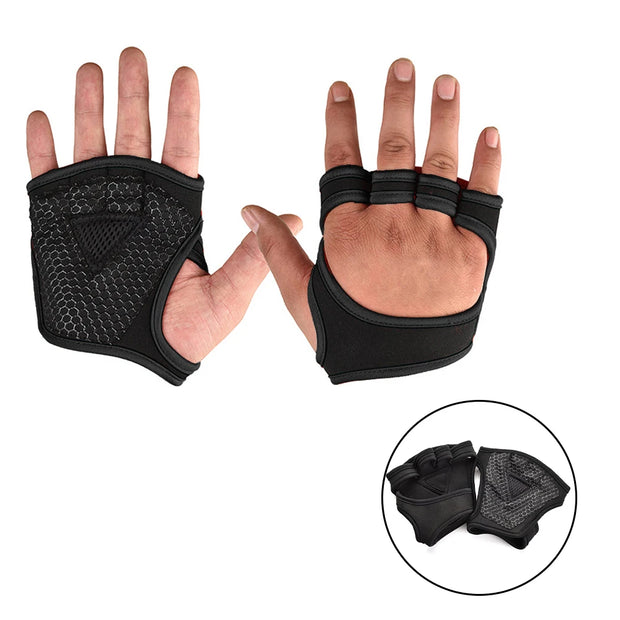 1 Pairs Weightlifting Training Gloves for Men Women Fitness Sports Body Building Gymnastics Gym Hand Wrist Palm Protector Gloves