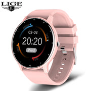 LIGE 2023 New Smart Watch Men Full Touch Screen Sport Fitness Watch IP67 Waterproof Bluetooth For Android ios smartwatch Men+box