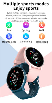 LIGE 2023 Smart watch Ladies Full touch Screen Sports Fitness watch IP67 waterproof Bluetooth For Android iOS Smart watch Female