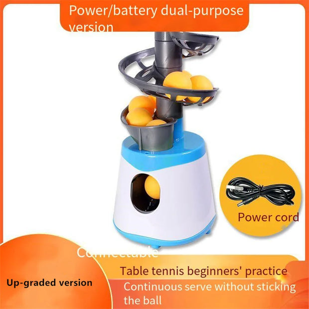 High Quality Portable Table Tennis Ball Pitcher Dual Power Supply Version Ping Pong Ball Robot Pitching Machine For Trainers