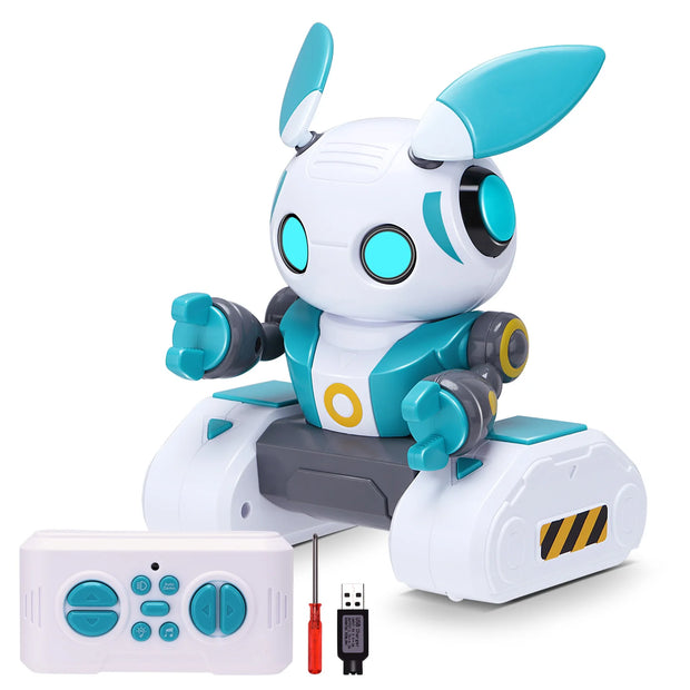 Kid's RC Wall-E Intelligent Robot Rabbit Gesture Sensing Simulation Robot Rabbit Lighting Music Remote Control Toy