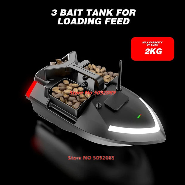 Smart 40 Points GPS Fishing Bait Boat GPS Auto Return RC Nesting Boat 2KG Loading 500M Distance Fixed Speed Cruise Bait Boat Toy