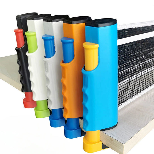 Stretchable Table Tennis Mesh Frame Color Box Set, Home Standard Portable Net Pillar Table Tennis Racquet Combination Set