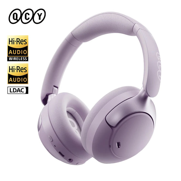 QCY H3 Pro ANC Wireless Headphone 50dB Noise Canceling Hi-Res Spatial Audio Earphone with LDAC Bluetooth 5.4 Over Ear Headset