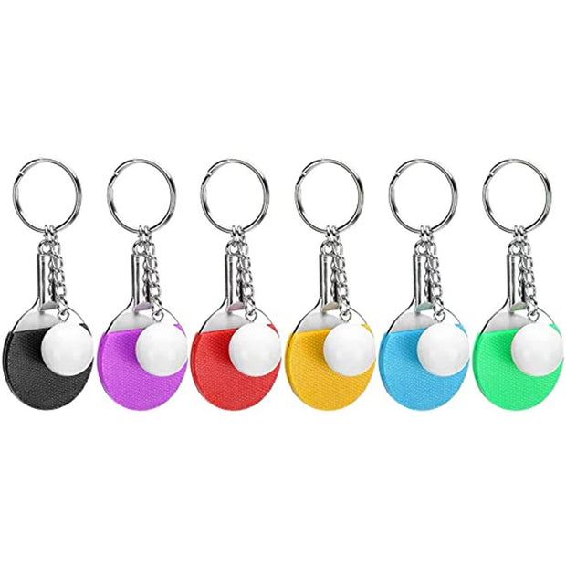 1PC Table Tennis Key Chain Pendant Simulation Mini Table Tennis Racket Key Ring Bag Pendant Decoration Souvenir Gift