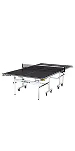 Inside - Professional MDF Indoor Table Tennis Table with Quick Clamp Ping Pong Net and Post Set - 10 Minute Easy Assembly