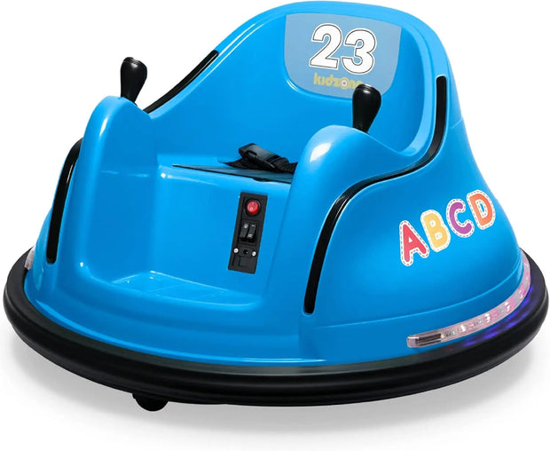 2-Speeds Electric Ride On Bumper Car for Kids & Toddlers 1.5-6 Years Old, DIY Sticker Baby Bumping Toy Gifts W/Remot