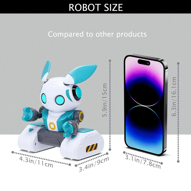 Kid's RC Wall-E Intelligent Robot Rabbit Gesture Sensing Simulation Robot Rabbit Lighting Music Remote Control Toy