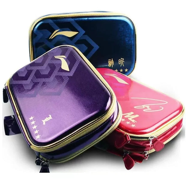 Original  Table Tennis Racket Bag Ping Pong Bat Case (Big Capacity bilayer)Hard Shell Table Tennis Racket Cover Bag