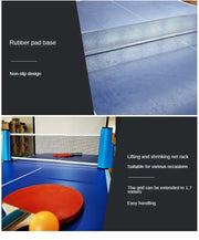 Stretchable Table Tennis Mesh Frame Color Box Set, Home Standard Portable Net Pillar Table Tennis Racquet Combination Set