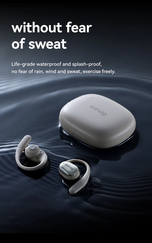 Sanag C16S Bluetooth 5.4 Wireless Headphones Open Ear OWS Earphones HiFi Sound Headset APP Control TWS Earbuds 8 Hours Playback