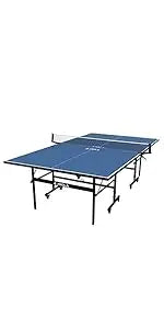 Inside - Professional MDF Indoor Table Tennis Table with Quick Clamp Ping Pong Net and Post Set - 10 Minute Easy Assembly