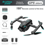 S188 Drone GPS Return 4K 8K HD Three Camera 5G WiFi FPV 360° Laser Obstacle Avoidance Brushless Motor RC Quadcopter Dron RC Toys