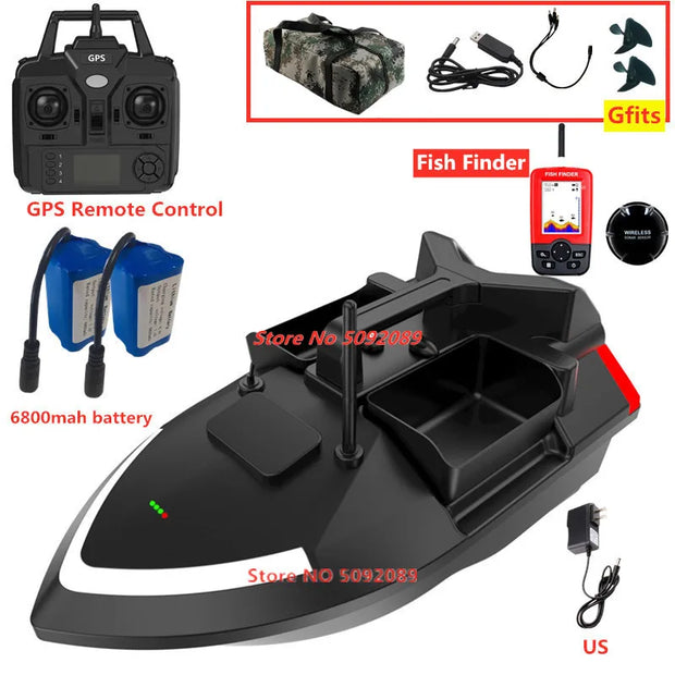 Smart 40 Points GPS Fishing Bait Boat GPS Auto Return RC Nesting Boat 2KG Loading 500M Distance Fixed Speed Cruise Bait Boat Toy