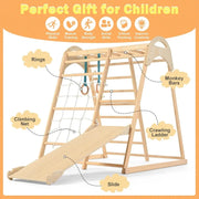 Gym Indoor Playground Climbing Toy for Toddlers, Wooden Montessori Climber Playest with Tent, Slid,