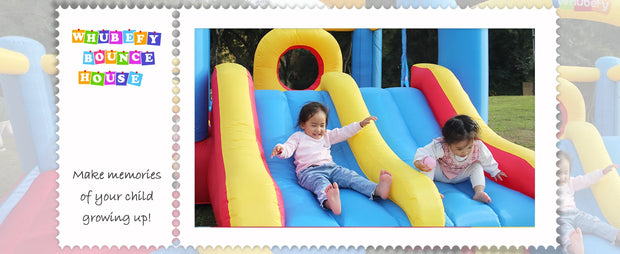 12.6FTx9FT Inflatable Bounce House with Double Slide Obstacle Bouncer, Indoor/Outdoor Bouncy House,