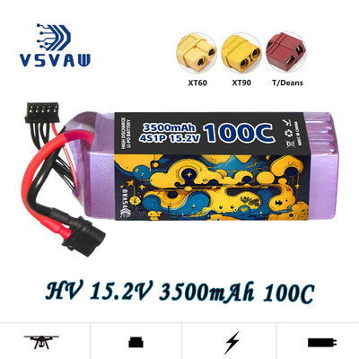 MAX Upgrade 100C/200C VSVAW 3500mAh 15.2V 4S Lipo Battery HV Remote Control Car Model Ship Model FPV Toy Lithium ion Battery