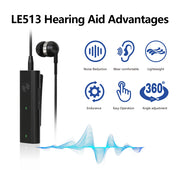 Noise Reduction Sound Amplifier for Elderly Rechargeable Adjustable Suppress Howling Voice Enhancer Device Easy to Operate