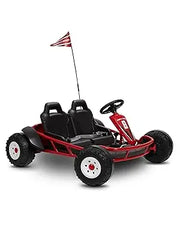 for 2, 24 Volt Outdoor Ride On Toy, Go Kart for Kids Ages 3-8, Large, Red