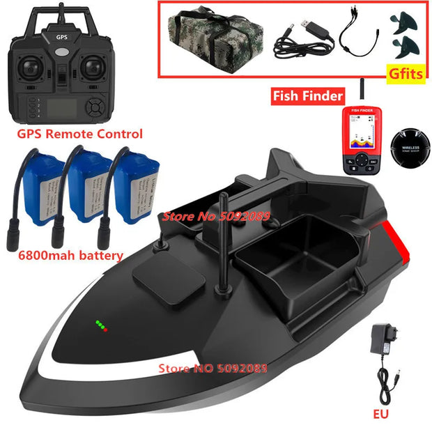 Smart 40 Points GPS Fishing Bait Boat GPS Auto Return RC Nesting Boat 2KG Loading 500M Distance Fixed Speed Cruise Bait Boat Toy