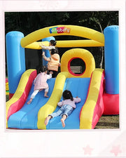 12.6FTx9FT Inflatable Bounce House with Double Slide Obstacle Bouncer, Indoor/Outdoor Bouncy House,