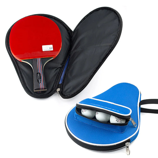 1PC 30x20cm Table Tennis Racket Bat Bag Black/blue Oxford Cloth Sponge Ping Pong Rackets Case For Blade Paddle Balls Storage