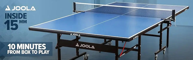 Inside - Professional MDF Indoor Table Tennis Table with Quick Clamp Ping Pong Net and Post Set - 10 Minute Easy Assembly