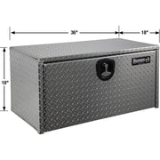 1705105 Silver Diamond Tread Aluminum Underbody Truck Box with T-Handle Latch, 18 x 18 x 36 Inch, Durable Contractor Toolbox For