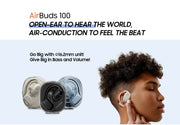 Blackview Airbus 100 earphones with open wireless, sport air guided bass ENC, TWS with microphone 500mAh IP68