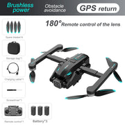 S188 Drone GPS Return 4K 8K HD Three Camera 5G WiFi FPV 360° Laser Obstacle Avoidance Brushless Motor RC Quadcopter Dron RC Toys