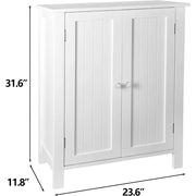 Modern Bathroom Floor Storage Cabinet with Adjustable Shelf and Double Door Rust Proof, Living Room Modern Home Furniture