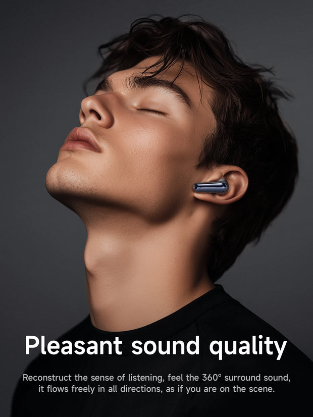 HOCO EQ23 Plus TWS Earphone Bluetooth 5.4 Noise Canceling  Headset Mic ENC HD Call Earbuds For iPhone 16 Pro Max Xiaomi Huawei