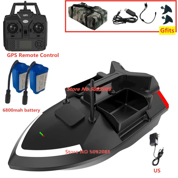 Smart 40 Points GPS Fishing Bait Boat GPS Auto Return RC Nesting Boat 2KG Loading 500M Distance Fixed Speed Cruise Bait Boat Toy