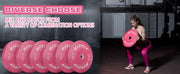 Pink Weight Plates, 2 Inch Ol ympic Barbell Weight Plate, Bumper Plates With Steel Insert, pink weights for Gym and Home