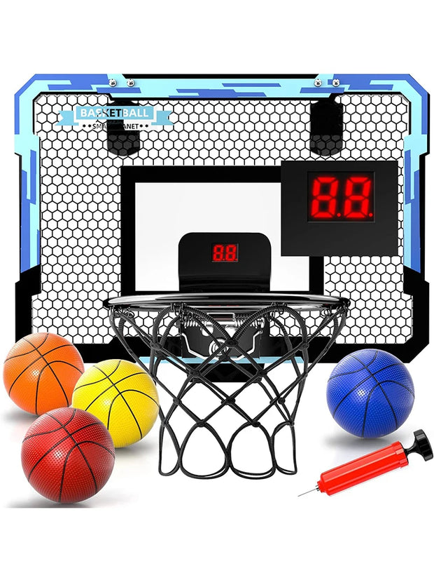 Kids Mini Basketball Hoop with Electronic Scoreboard,Basketball Toys Suit for Bedroom/Office/Outdoor,Halloween/Christmas gifts