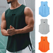 Men’s Quick Dry Gym Clothes Indoor Exercise and Fitness Printed Vest 6 Colors To Choose