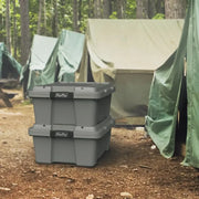 12 Gal Max Pro Plastic Utility Storage Tote, Gray, 6 Pack Tool  Box   Chest