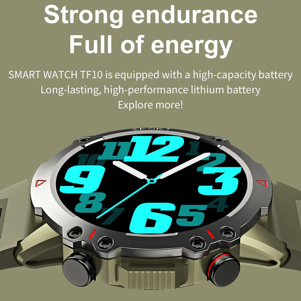 AMOLED Smart Watch Men 2024 Bluetooth Call Smartwatch Sport Waterproof Outdoor 1.53 Inch 360*360 HD Screen 30 Days Standby