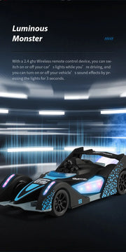 Cross-Border Exclusive F1 Drift RC Stunt Car - High-Speed with Water Spray, LED Lights, and Music, 2.4GHz Remote Control Toy for