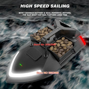 Smart 40 Points GPS Fishing Bait Boat GPS Auto Return RC Nesting Boat 2KG Loading 500M Distance Fixed Speed Cruise Bait Boat Toy