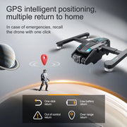 S188 Drone GPS Return 4K 8K HD Three Camera 5G WiFi FPV 360° Laser Obstacle Avoidance Brushless Motor RC Quadcopter Dron RC Toys