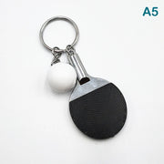 1PC Table Tennis Key Chain Pendant Simulation Mini Table Tennis Racket Key Ring Bag Pendant Decoration Souvenir Gift