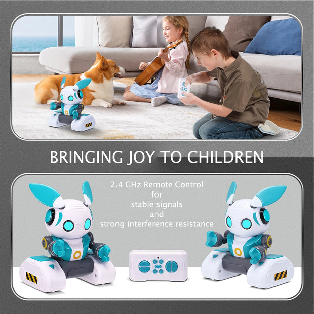 Kid's RC Wall-E Intelligent Robot Rabbit Gesture Sensing Simulation Robot Rabbit Lighting Music Remote Control Toy