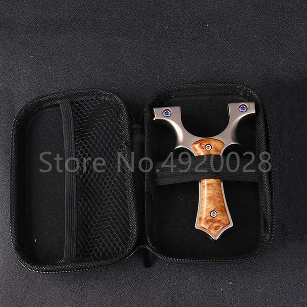 Stainless Steel Flat Rubber Band Slingshot High-quality Outdoor Hunting Sports Shooting Catapult Hunting Accessories