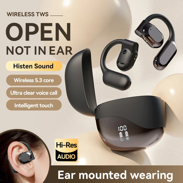 Open Translation Bluetooth Earphones 5.3 Hanging Ear Comfortable Intelligent Touch Noise Reduction Anti Sweat Bluetooth Earphone