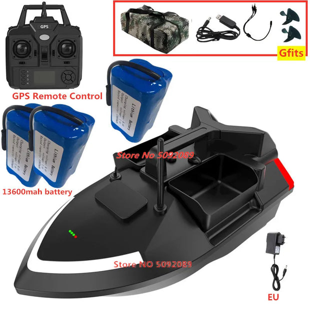 Smart 40 Points GPS Fishing Bait Boat GPS Auto Return RC Nesting Boat 2KG Loading 500M Distance Fixed Speed Cruise Bait Boat Toy