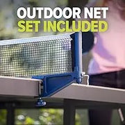 Outdoor Table Tennis Table with Waterproof Net Set - Quick Assembly - All Weather Aluminum Composite Outdoor Ping