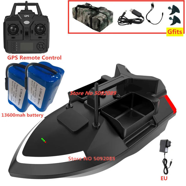 Smart 40 Points GPS Fishing Bait Boat GPS Auto Return RC Nesting Boat 2KG Loading 500M Distance Fixed Speed Cruise Bait Boat Toy